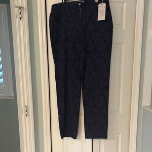 Women’s Charter Club Blue Patterned Pants